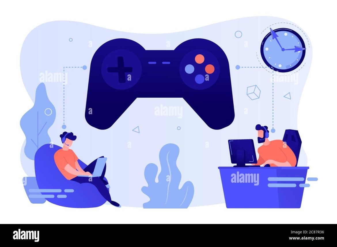 gaming-disorder-concept-vector-i